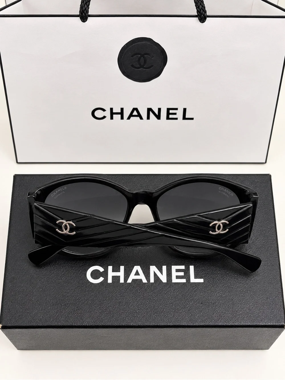 CHANEL Black Oversized Women's Sunglasses